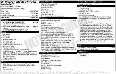 2018 Chevrolet Colorado 4WD LT