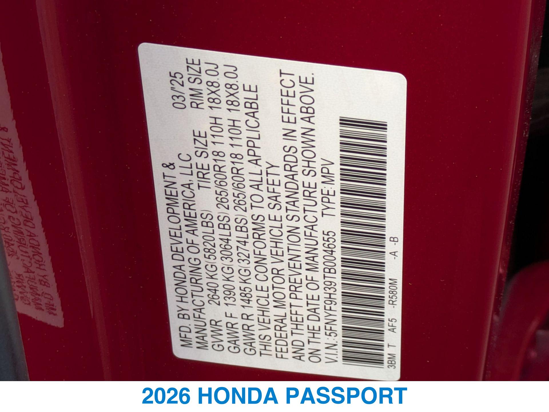 2026 Honda Passport RTL - Photo 26