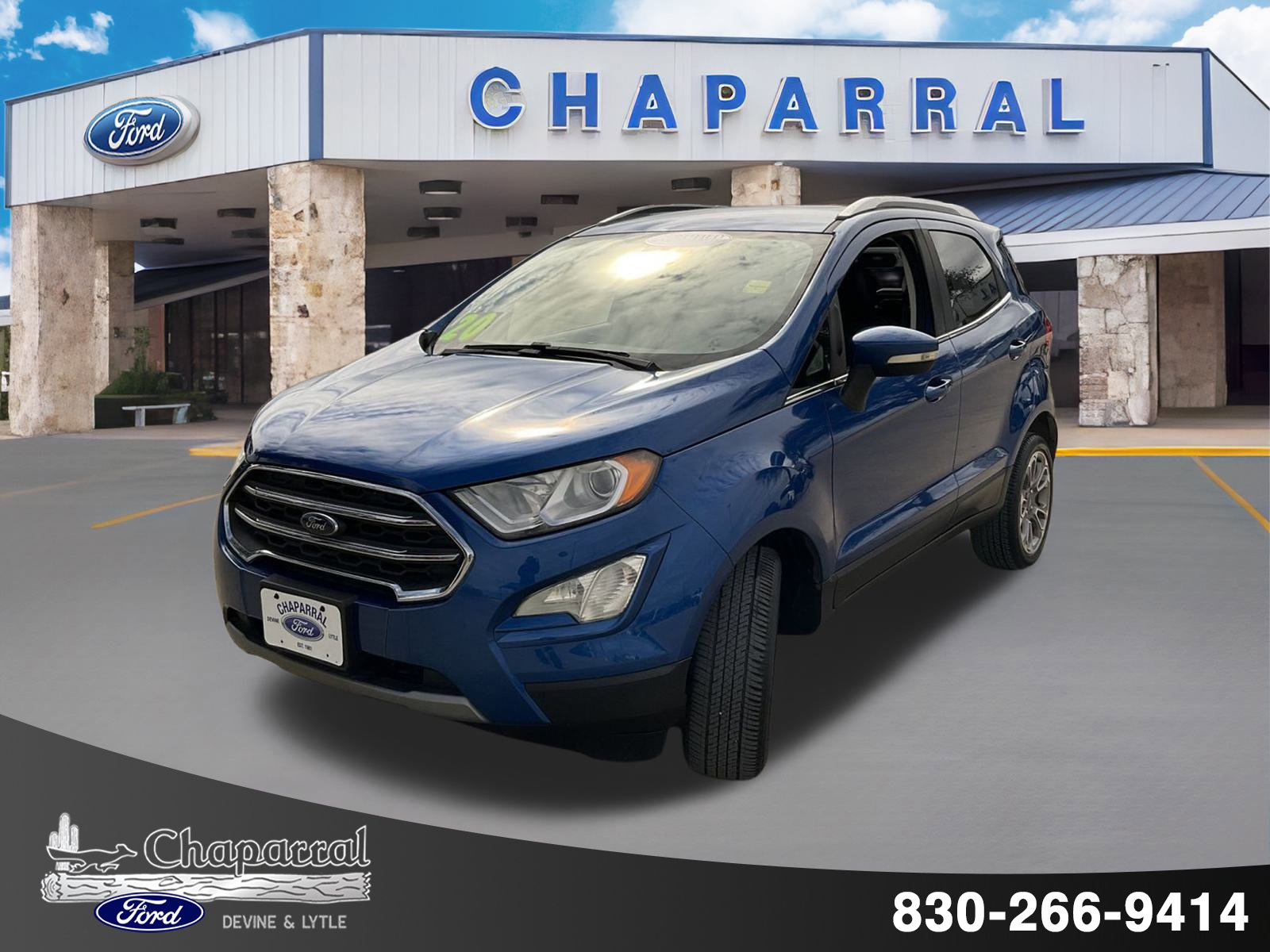 Used 2020 Ford Ecosport Titanium with VIN MAJ3S2KE8LC337360 for sale in Devine, TX