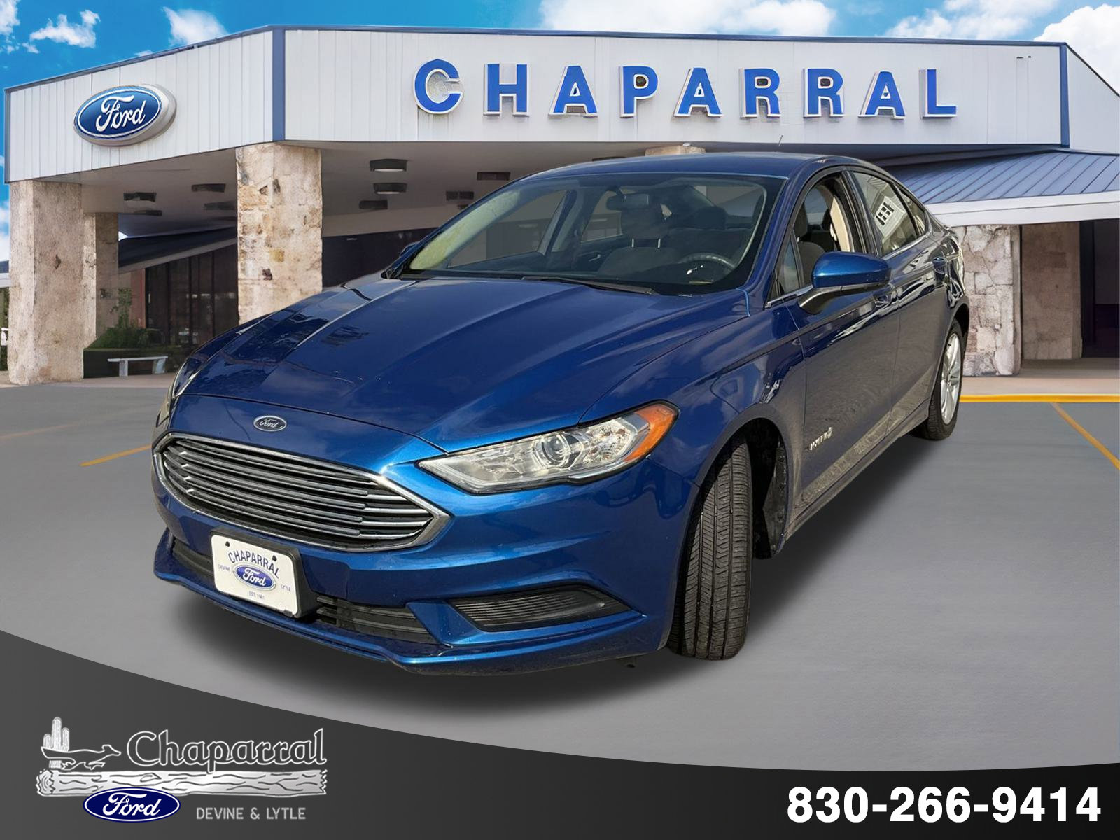 Used 2018 Ford Fusion Hybrid S with VIN 3FA6P0UU9JR100835 for sale in Devine, TX