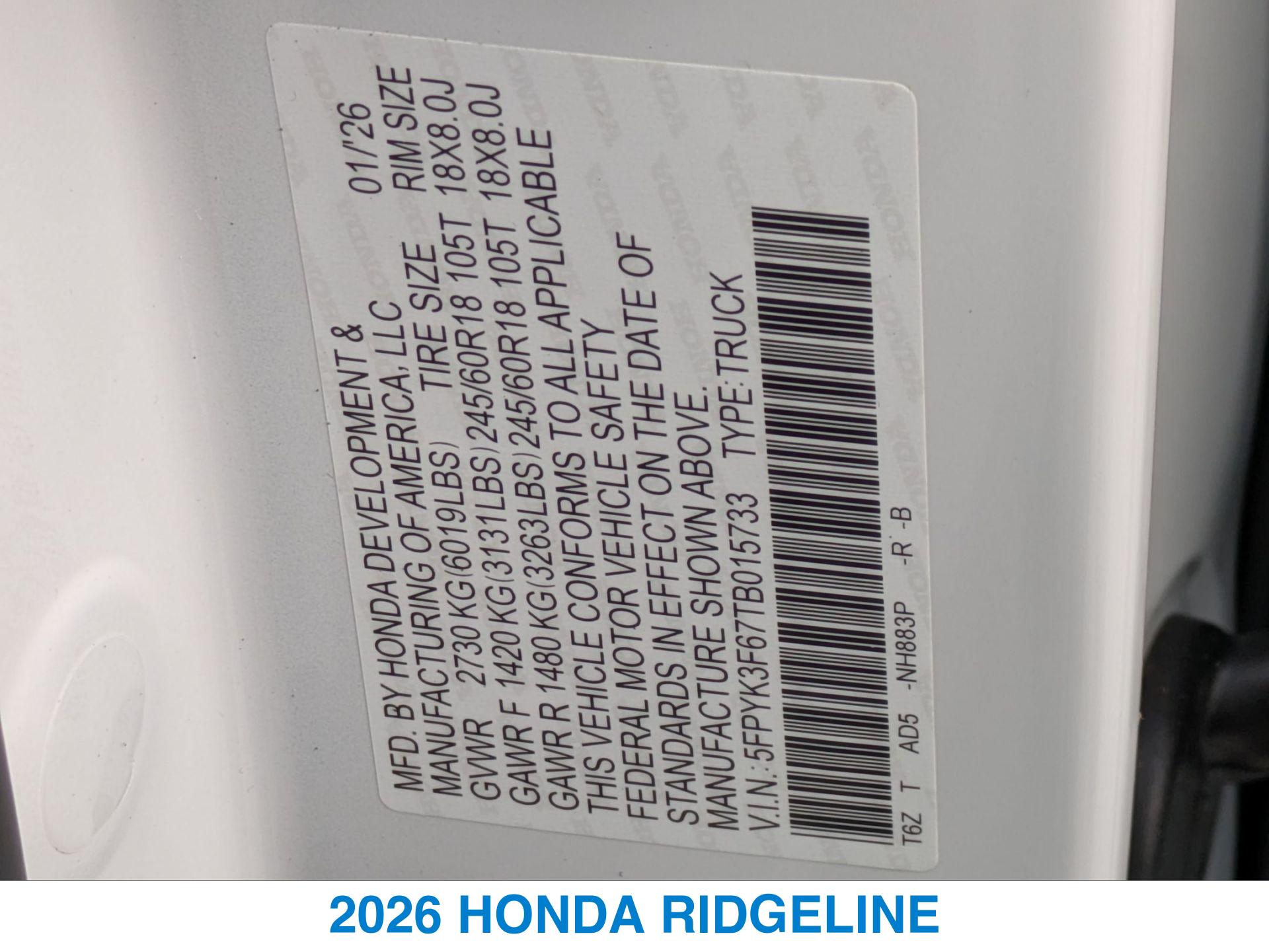 2026 Honda Ridgeline TrailSport - Photo 26