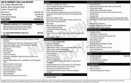 2018 INFINITI Q50 3.0T SPORT