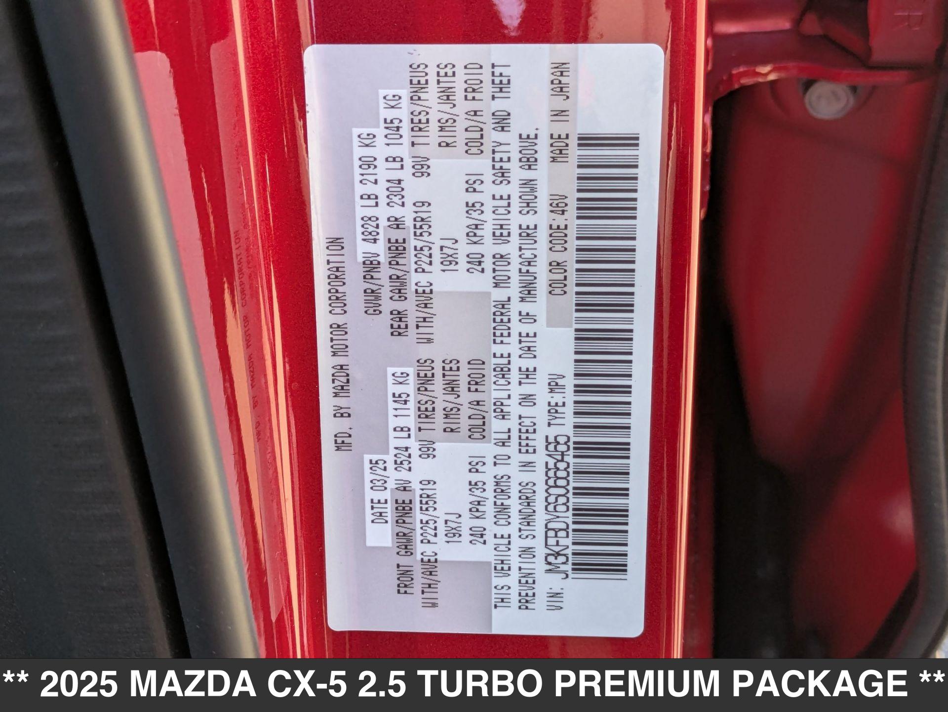 2025 Mazda CX-5 Turbo Premium Package - Photo 15