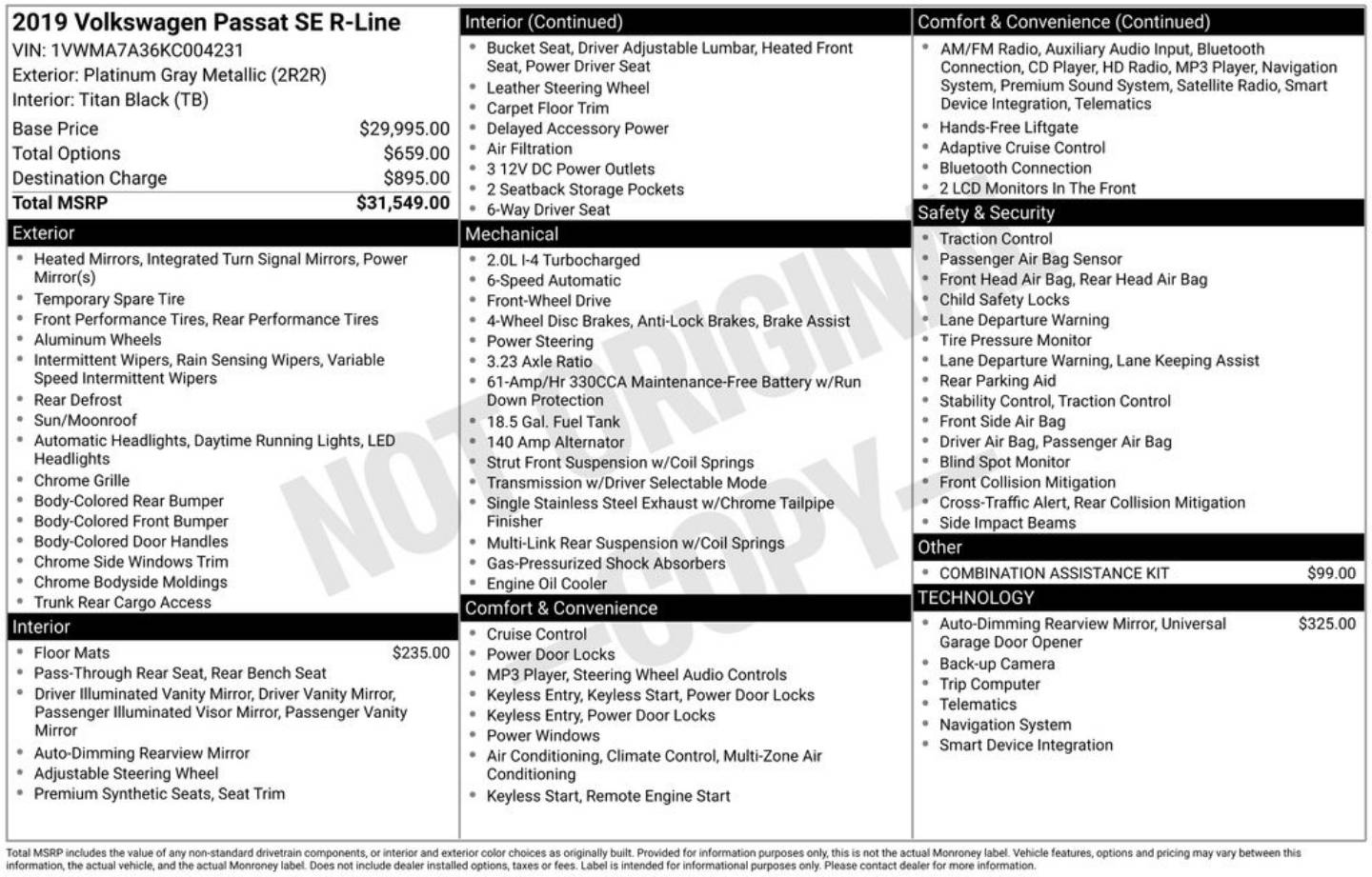 2019 Volkswagen Passat SE R-Line - Photo 38
