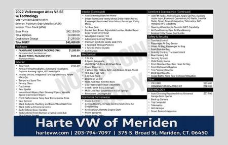 2022 Volkswagen Atlas 3.6L V6 SE w/Technology