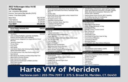 2022 Volkswagen Atlas 3.6L V6 SE w/Technology