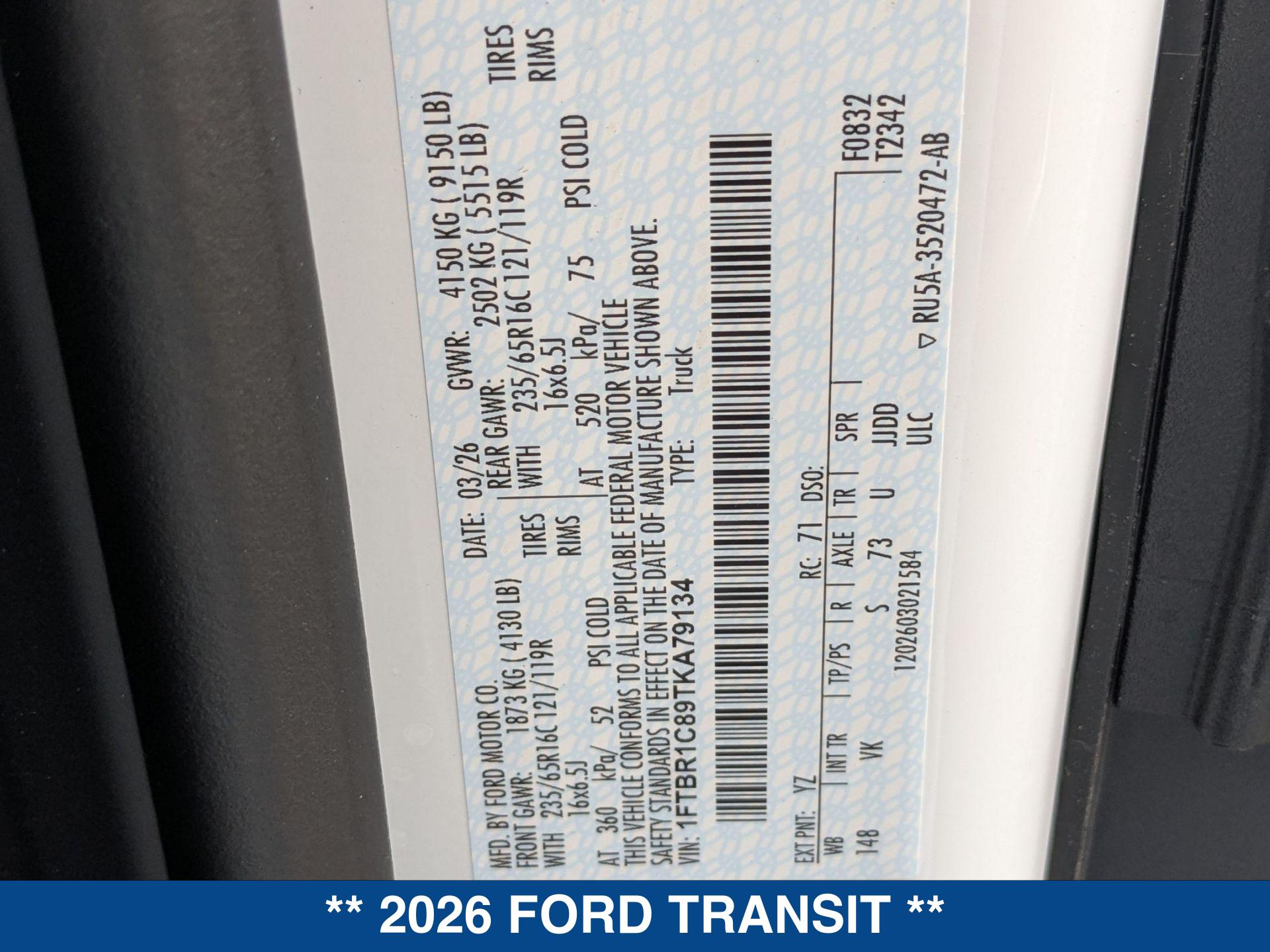 2026 Ford Transit Van Base - Photo 19