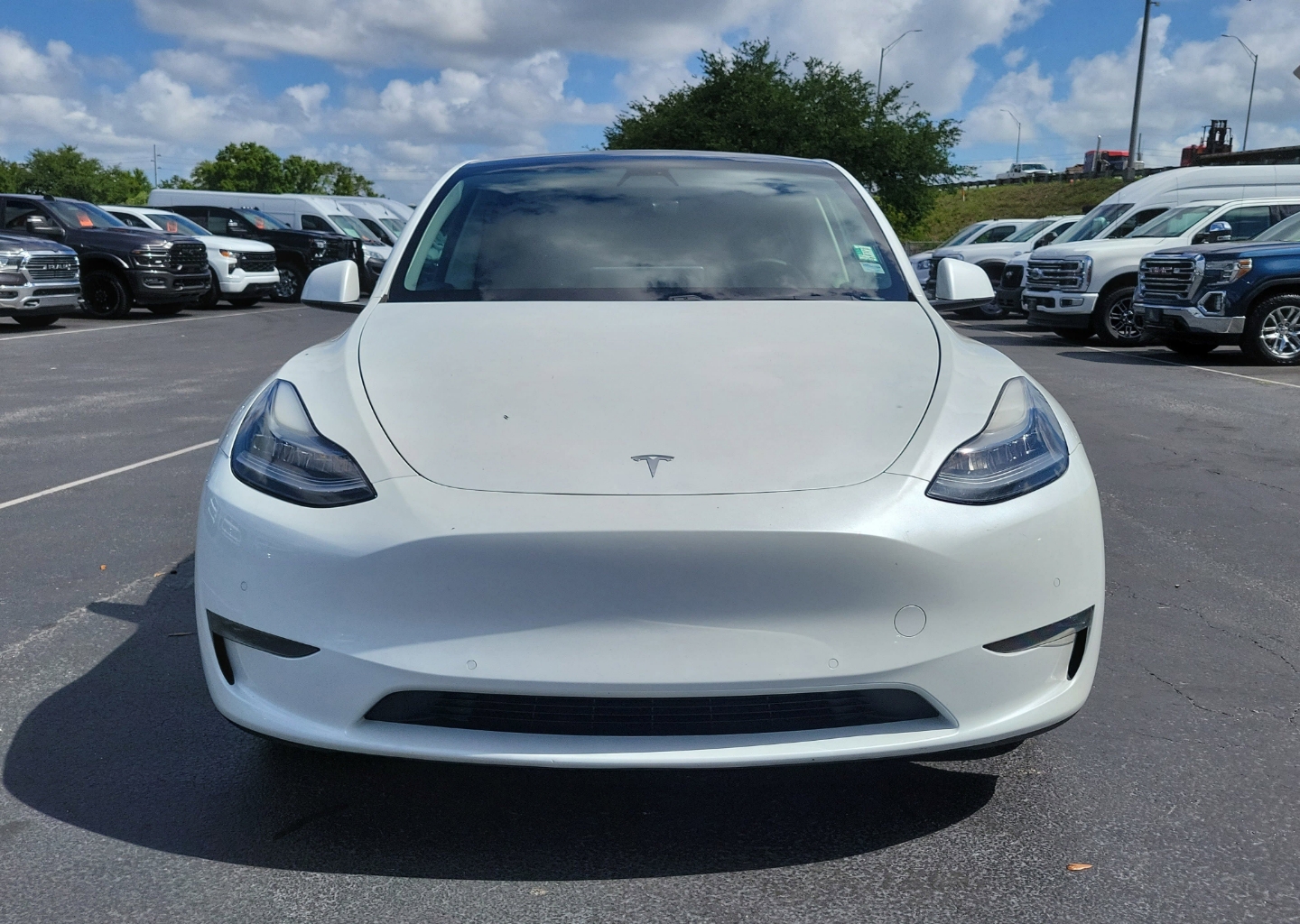 Used 2021 Tesla Model Y Long Range with VIN 5YJYGDEE9MF077774 for sale in Tampa, FL