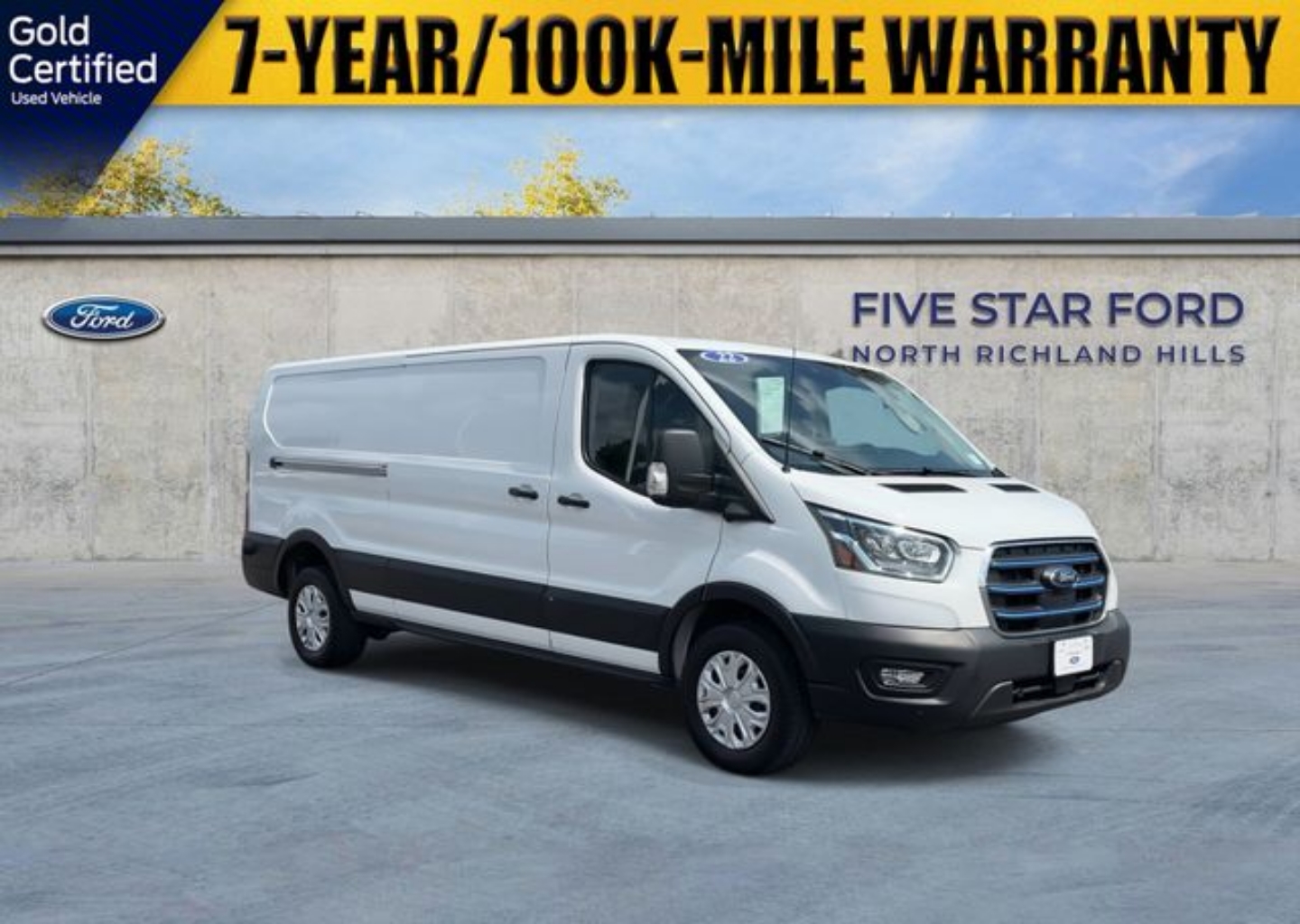 Certified 2022 Ford E-Transit Cargo Van Base with VIN 1FTBW1YK2NKA29675 for sale in North Richland Hills, TX