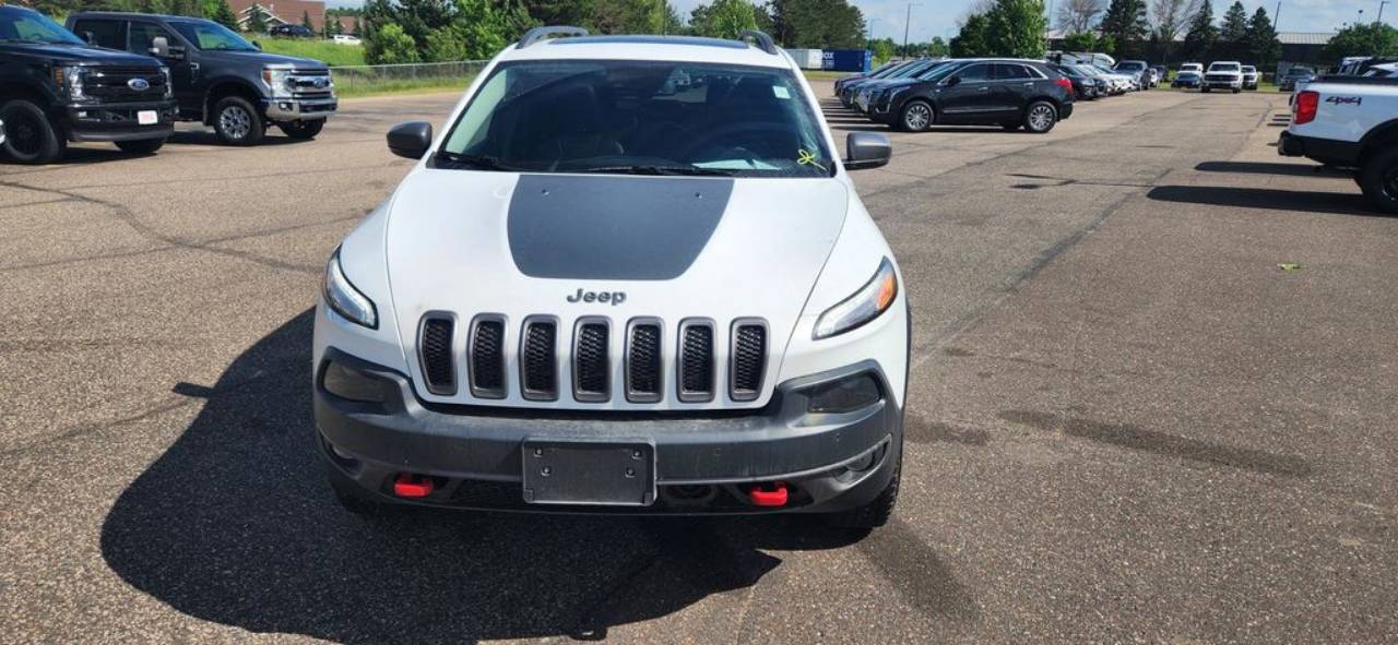 Used 2018 Jeep Cherokee Trailhawk Leather Plus with VIN 1C4PJMBX3JD616413 for sale in North Branch, Minnesota